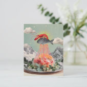 Carte Postale Silly Lobster Fish Surreal Jellyfish Collage (Debout devant)