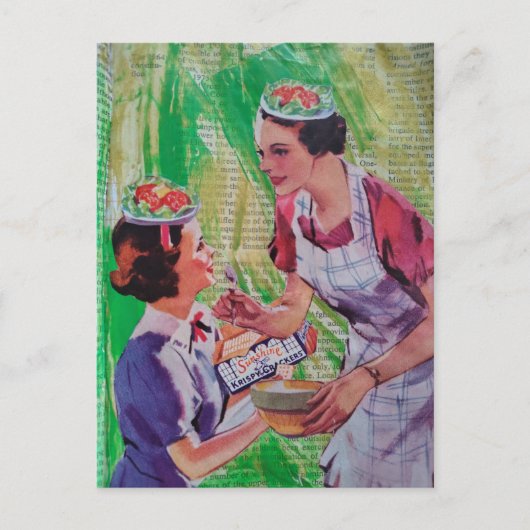 Carte Postale Silly Salad Hats collage (Devant)