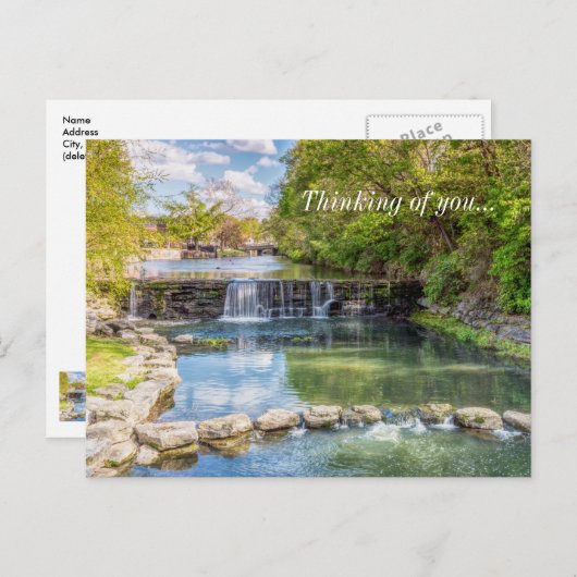 Carte Postale Siloam Springs Sager Cascade Penser De Vous (Devant / Derrière)