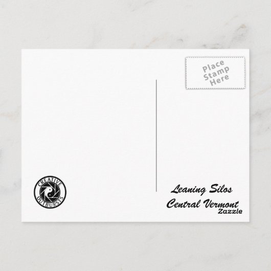 Carte Postale Silos penché (Dos)