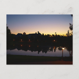 Carte Postale Silouette Sunrise À Orlando, Floride Sur Le Toit