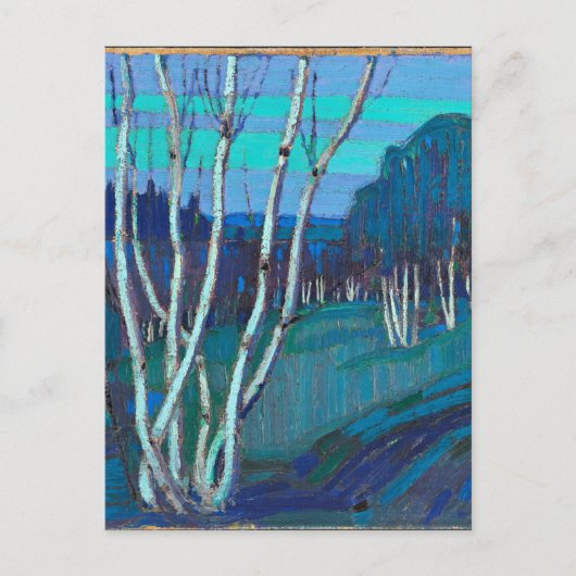 Carte Postale Silver Birches, oeuvre populaire de Tom Thomson  (Devant)
