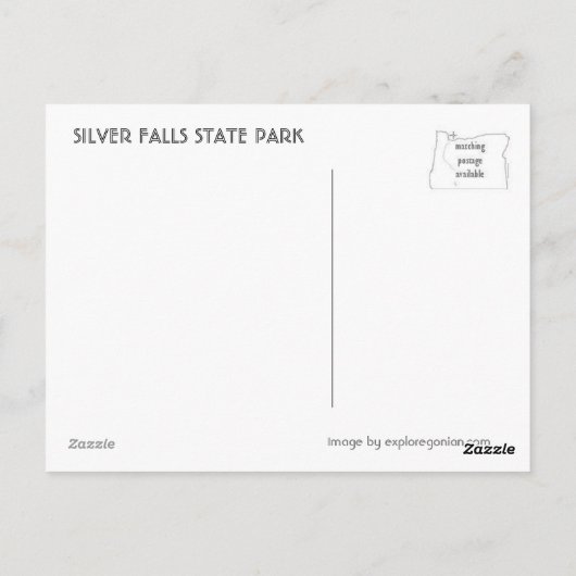 Carte Postale Silver Falls 4 (Dos)