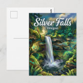 Carte Postale Silver Falls Oregon (Devant / Derrière)