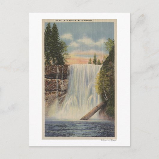 Carte Postale Silver Falls sur Silver Creek, Oregon View (Devant)