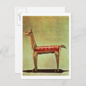 Carte Postale Silver Llama Figurine, du Pérou, après 1438 (Devant / Derrière)