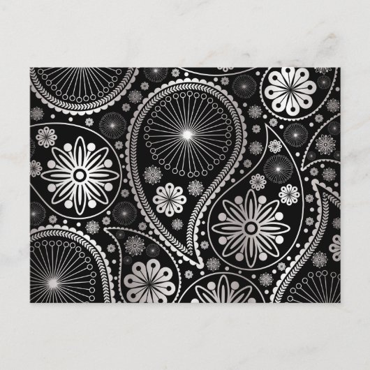 Carte Postale Silver paisley (Devant)