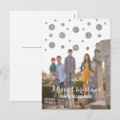 Carte postale Silver Parties scintillant Confetti (Devant / Derrière)