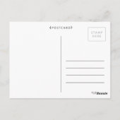 Carte Postale Silver Script Happy Holidays Photo personnalisée (Dos)