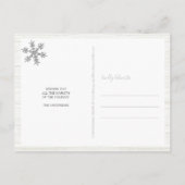 Carte Postale Silver Snowflake 3 Photo Collage Holiday (Dos)