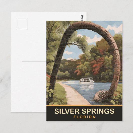 Carte Postale Silver Springs, Floride (Devant / Derrière)