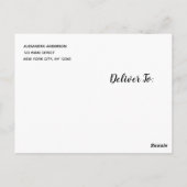 Carte Postale Silver Sweet 16 Anniversaire Sauvegarder la date (Dos)