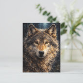 Carte Postale Silver Timber | Wolf Wildlife Art | Postcard (Debout devant)