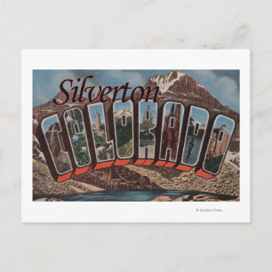 Carte Postale Silverton, Colorado - Scènes de grandes lettres