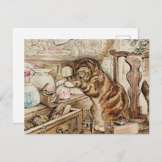 Carte Postale Simpkin Chat Ménage Par Beatrix Potter (Devant / Derrière)