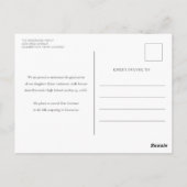 Carte Postale Simple 3 Photo White Graduation Faire-part (Dos)