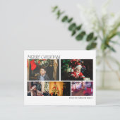 Carte Postale Simple 5 photo Collage de Noël Personnalisé (Debout devant)