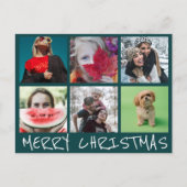 Carte Postale Simple 6 Insta Photo Collage Joyeux Noël (Devant)