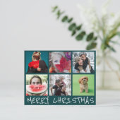 Carte Postale Simple 6 Insta Photo Collage Joyeux Noël (Debout devant)