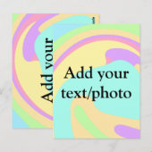 Carte Postale Simple acrylique pour marbre ajouter votre nom de (Devant / Derrière)