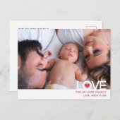 Carte Postale Simple Amour Coeur mignon Photo Valentines Day (Devant / Derrière)