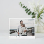 Carte Postale Simple amour et Merci Mariage Photo Merci (Debout devant)