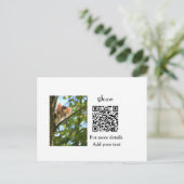 Carte Postale Simple animal name details QR code add text photo (Debout devant)
