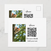 Carte Postale Simple animal name details QR code add text photo (Devant / Derrière)