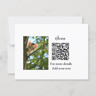 Carte Postale Simple animal name details QR code add text photo