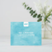 Carte Postale Simple Aqua Chic Nomination Rappel QR Code (Debout devant)