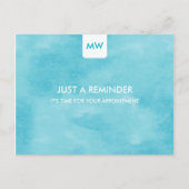 Carte Postale Simple Aqua Chic Nomination Rappel QR Code (Devant)