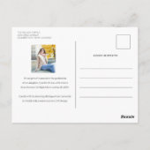 Carte Postale Simple Arc Photo Black Graduation Faire-part (Dos)