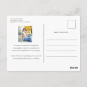 Carte Postale Simple Arc Photo Blue Graduation Faire-part (Dos)