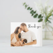 Carte Postale Simple baby shower moderne fille merci (Debout devant)