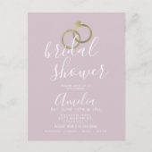 Carte Postale Simple Bague Rose Or Rose Fête de Mariage (Devant)