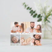 Carte Postale Simple Birth Photo Collage Baby shower merci (Debout devant)