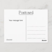 Carte postale simple Black Calligraphie Merci phot (Dos)