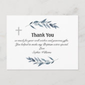 Carte Postale Simple branche d'olive aquarelle Baptême  (Devant)