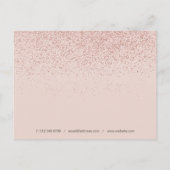 Carte Postale Simple Business Script Rose Gold Merci  (Dos)