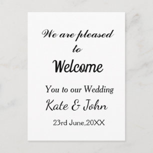 Carte Postale Simple calligraphie minimale ajoutez votre nom mar
