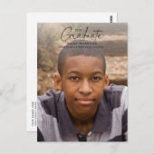 Carte Postale Simple calligraphie noir superposition photo Gradu (Devant / Derrière)