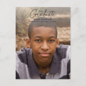 Carte Postale Simple calligraphie noir superposition photo Gradu (Devant)