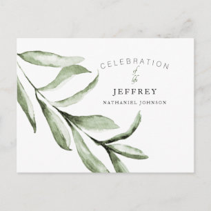 Carte Postale Simple Célébration de la perte de vie Rassemblemen