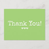 Carte Postale Simple Chartreuse Green Ajouter Votre Texte Merci (Devant)