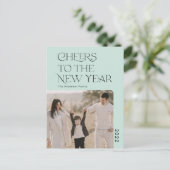 Carte Postale Simple Cheers à la nouvelle année 2022 photo de fa (Debout devant)