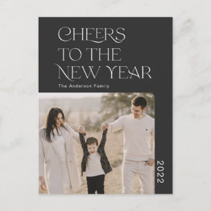 Carte Postale Simple Cheers à la nouvelle année 2022 photo de fa