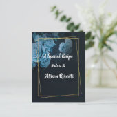 Carte Postale Simple Chic Cadre Géométrique Doré Enterrement de (Debout devant)