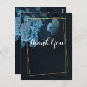 Carte Postale Simple Chic Cadre Géométrique Or Merci (Devant / Derrière)