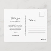 Carte Postale Simple chic Merci Mariage marocain (Dos)