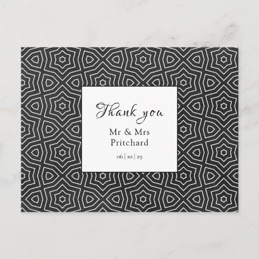 Carte Postale Simple chic Merci Mariage marocain (Devant)